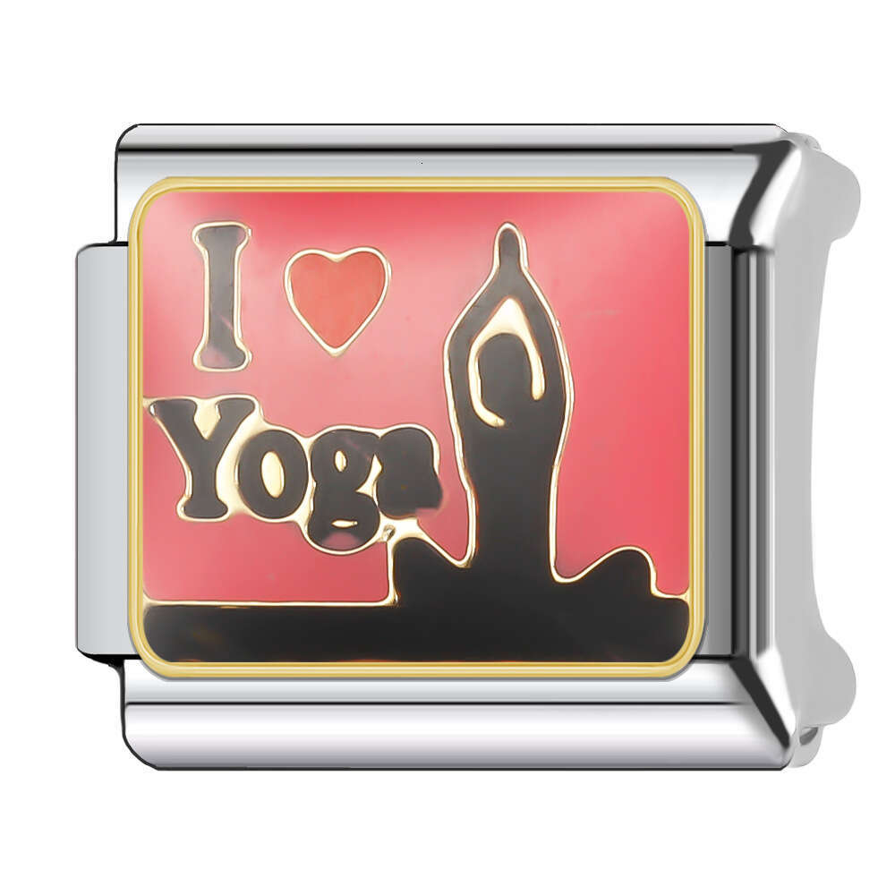 New Women's Gift I love mom Bead Italian Charms Links Bangle Beads Fit 9mm Stainless Steel Bracelet Making DIY For Women Fashion Jewelry