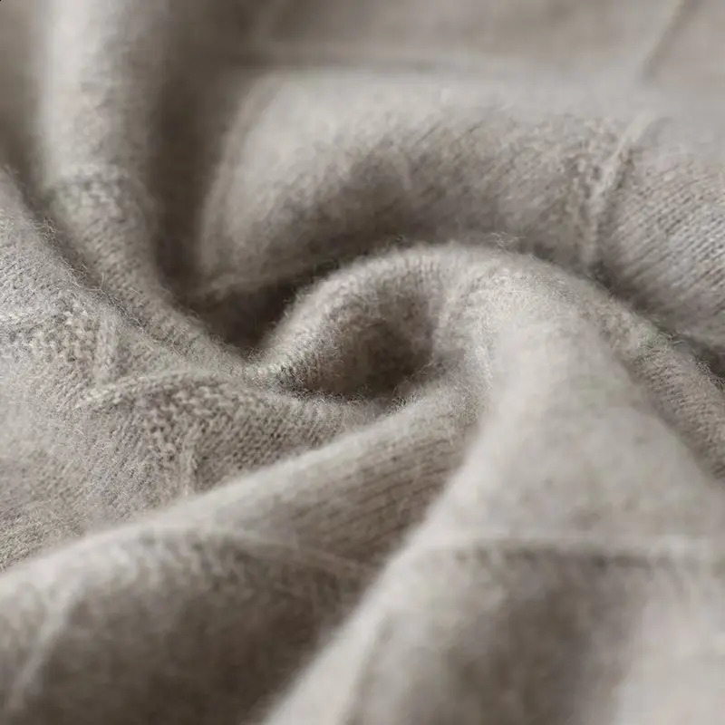Mens round neck flip up mens cashmere sweater fashionable and versatile knitted autumn winter 240906
