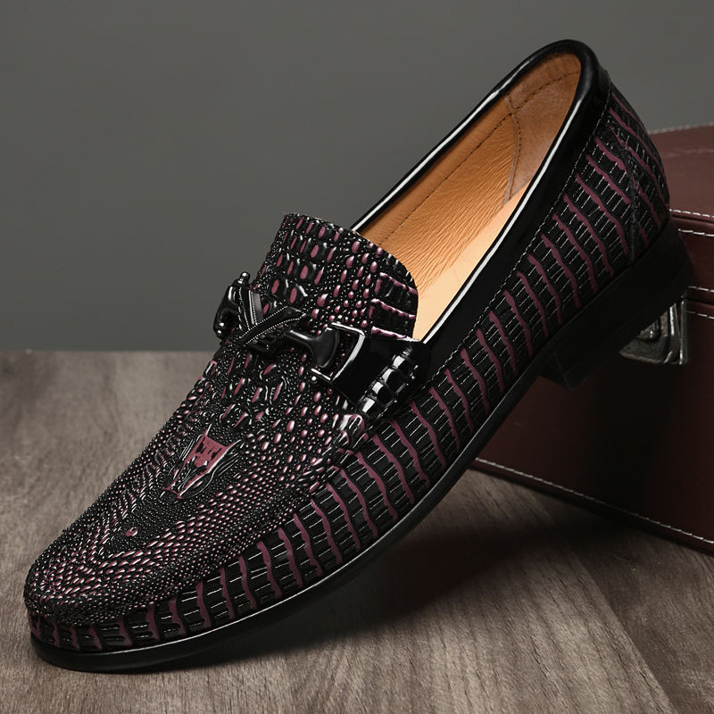 Genuine Leather Men's Footwear Slip on Office Formal Shoes Wedding Party Dress Shoes Luxury Brand Driving Lazy Loafers Moccasins