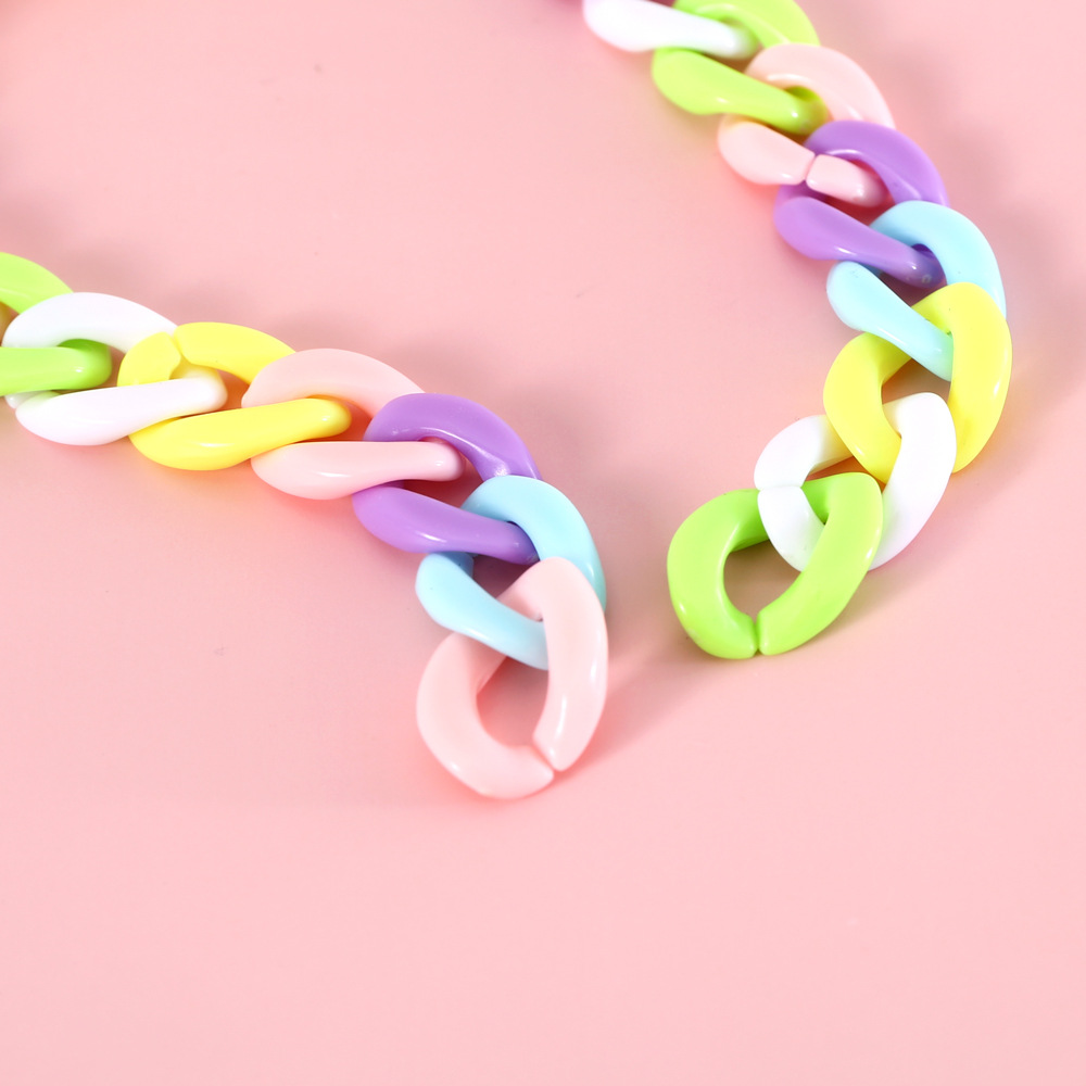 Pet Cat Collar with Bell Macaron Candy Color Resin Chain Ball Necklace Necklace Birthday Princess Accessories for Cat Dog Rabbit