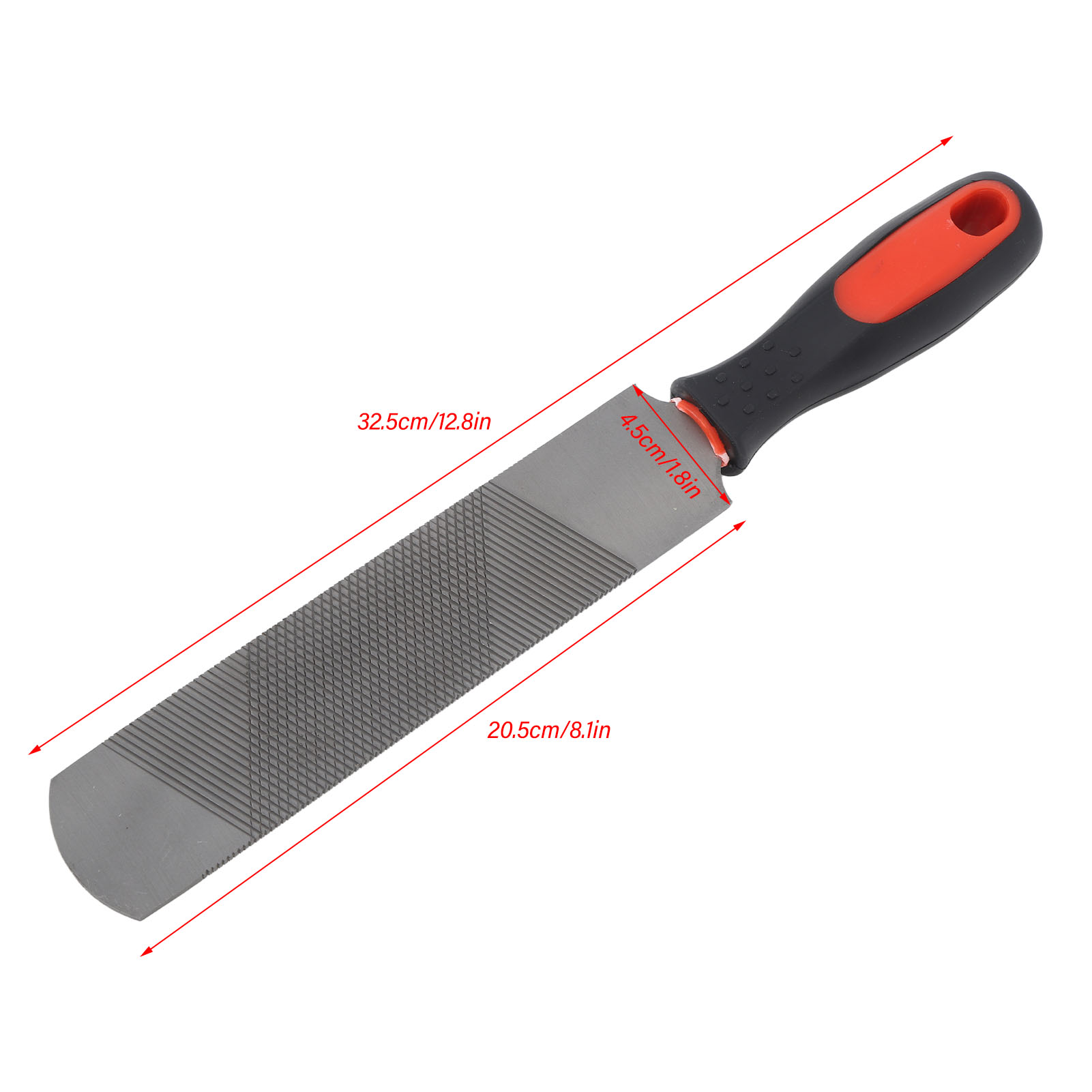 Horseshoe File with Flexible Handle for Horse, Hoof Rasp, Carbon Steel, Ergonomic Trimming Tool, 8 in