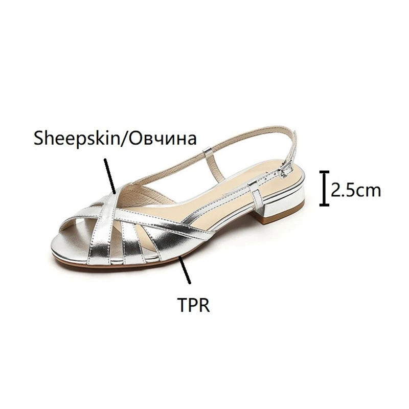 Summer NEW Open Toe Chunky Heel Sandals Split Leather High Heels Narrow Band Handmade Shoes for Women f622 s