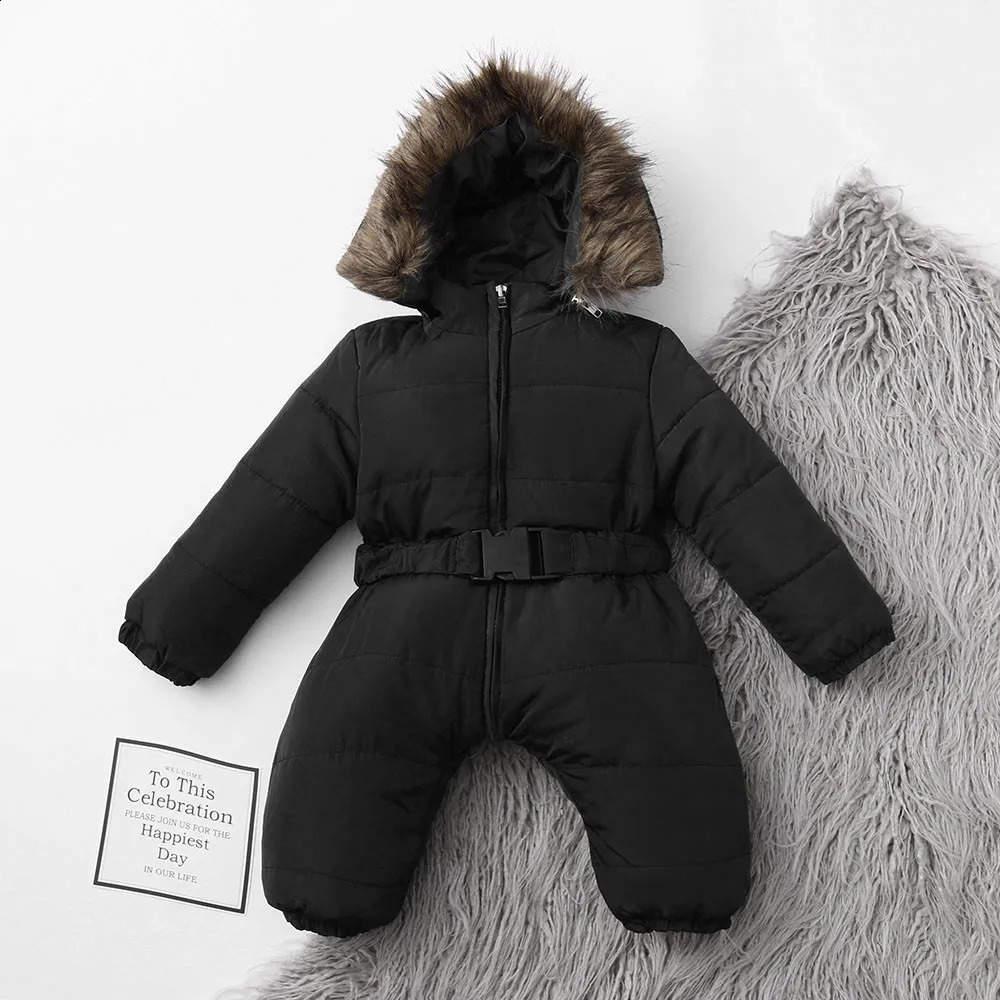 Winter Clothes Infant Baby Snowsuit Boys Girls Romper Jacket Hooded Down Parkas Jumpsuit Warm Thick Coat Outwear Infant Clothing 240904