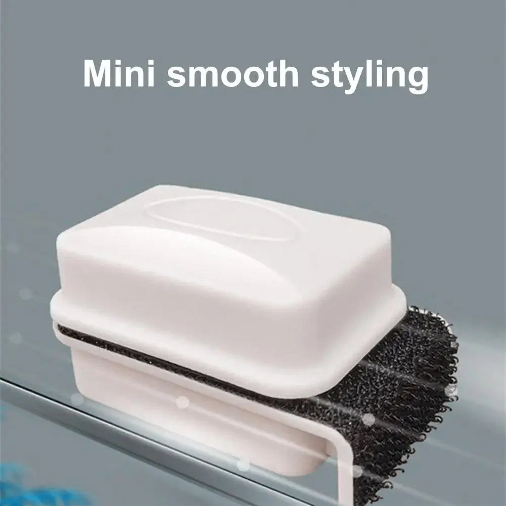 Aquarium Glass Brush Double-sided Magnetic Fish Tank Algae Scraper Cleaner for Small Aquariums Easy to Hold Operate Water Tank