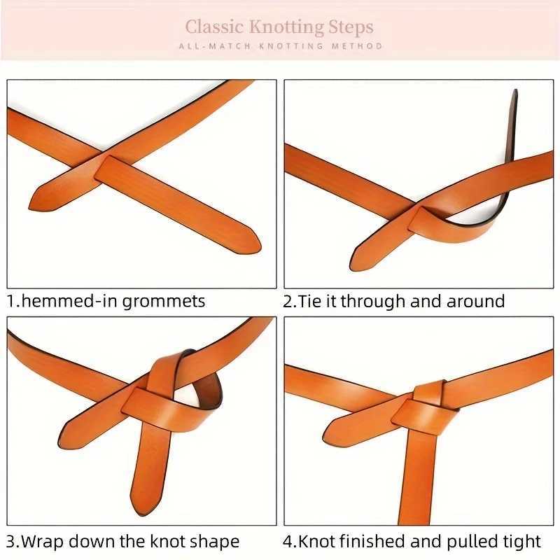 Genuine Leather Waist Belt Women Knot Belts Adjustable Stretch Belt Cinch Waist BandX240914