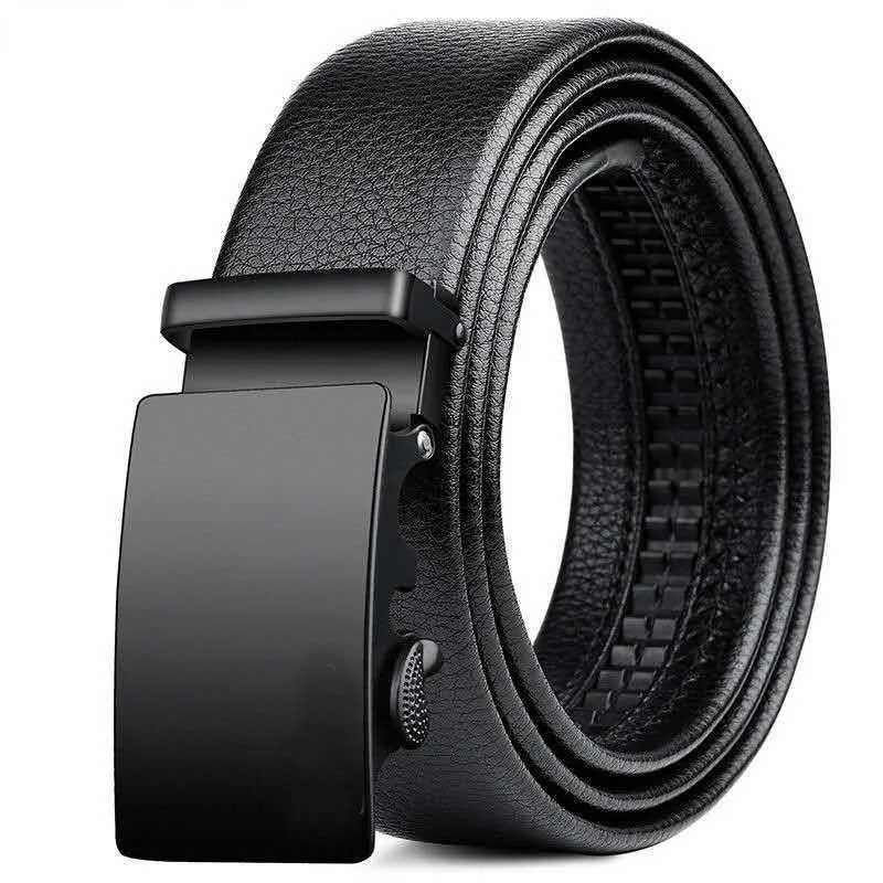 Fashion Men Leather Metal Belt Automatic Buckle Mens Business Casual Belt High QualityX240914