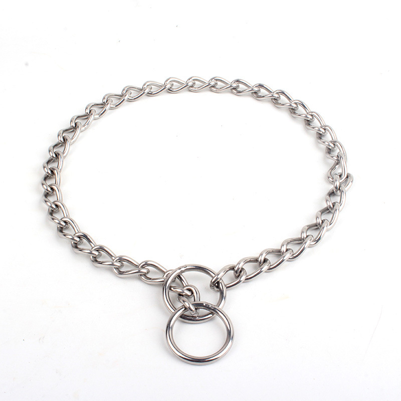 Stainless Steel P Chain for Dogs Training Choke Collars for Large Dogs French Bulldog German Shepherd Heavy Duty Pet Collar