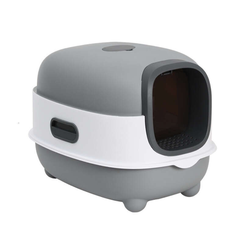 Large Sized Cat Litter Box With UV Sterilization, Fully Enclosed Cat Toilet, Automatic Deodorization, Flip Top Cat Dropper, Wholesale