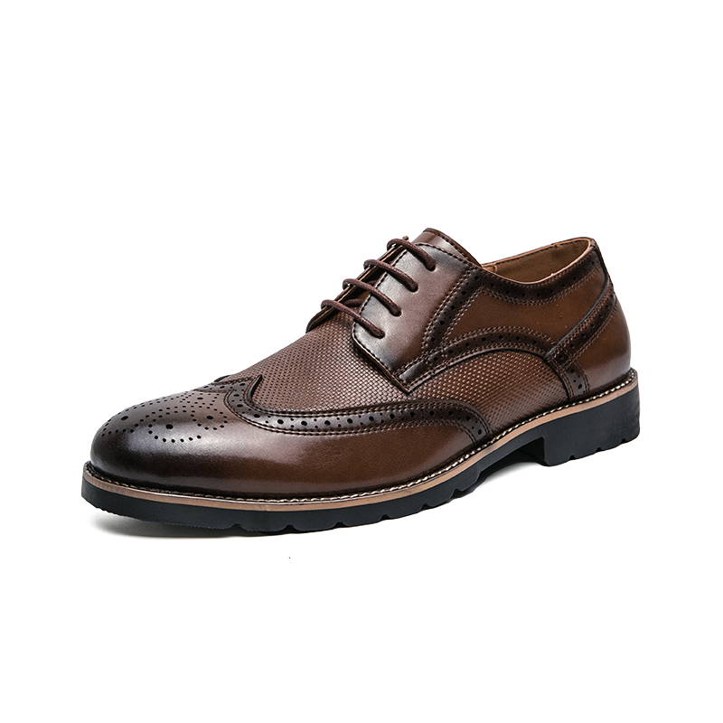 Brand Classic Leather Casual Soft Soles and Wear-resistant Men's Commuting Work Versatile Low Top Shoes 7116