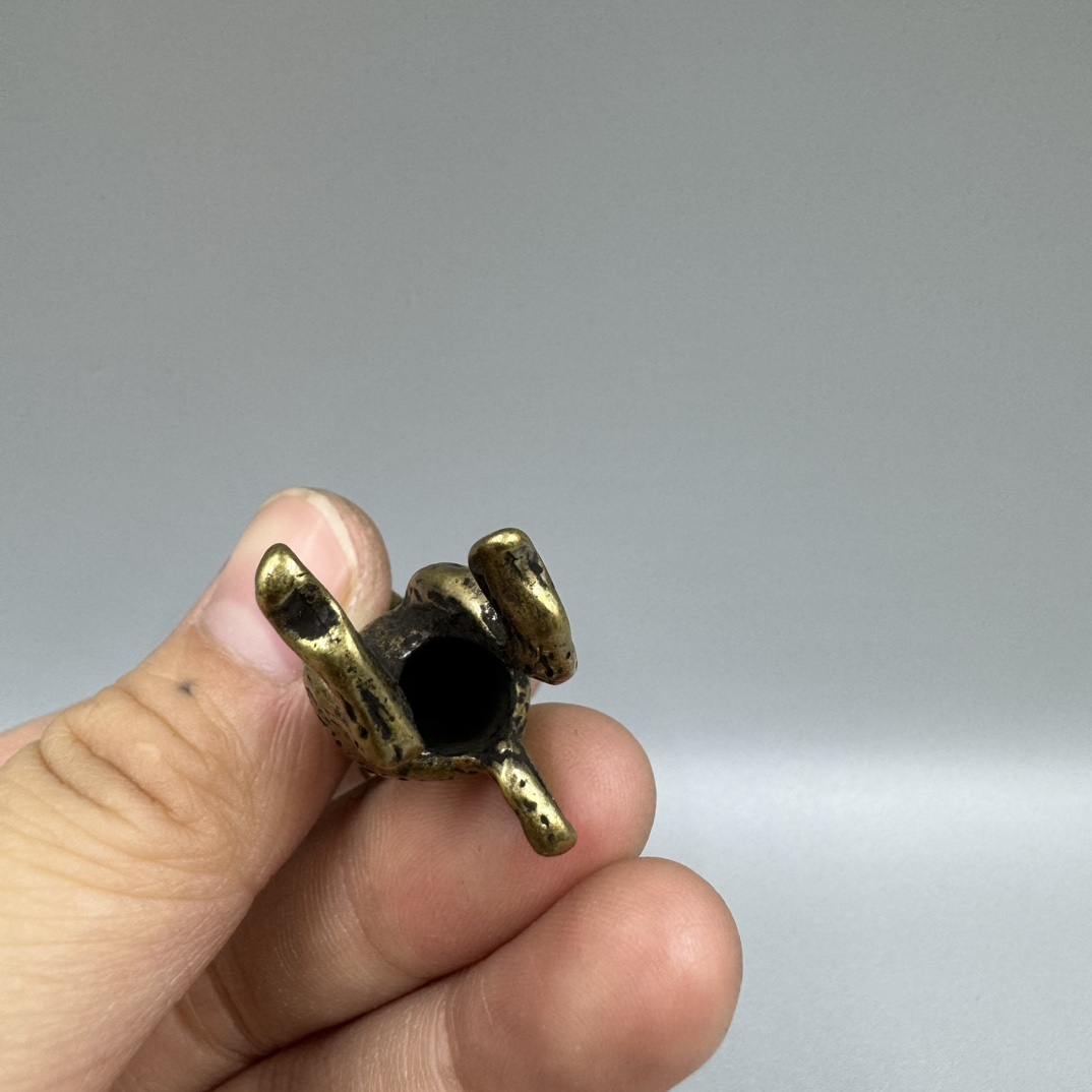 Collection Chinese Bronze Brass Zodiac Animal Likable Monkey Pingan Pendant