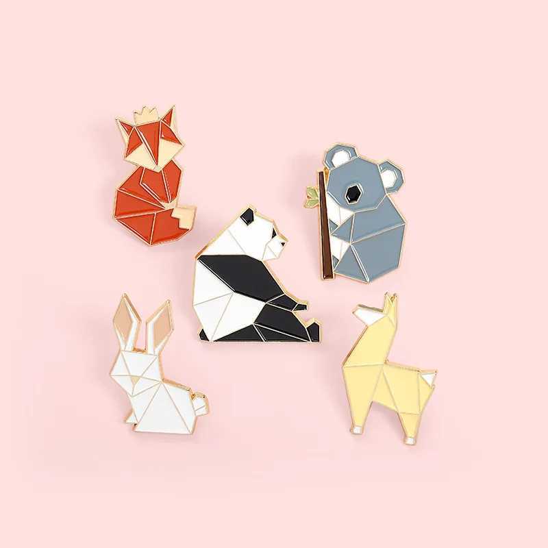 Wannee Japanese simple cute fox brooch cute mouse panda rabbit alloy brooch cowboy badge kid giftX240914