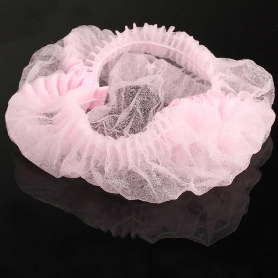 20pcs Disposable Hair Net Cap Non Woven Anti Dust Hat Spray Tanning Head Cover Gorra Redonda No Tejida Fast Drop 240906