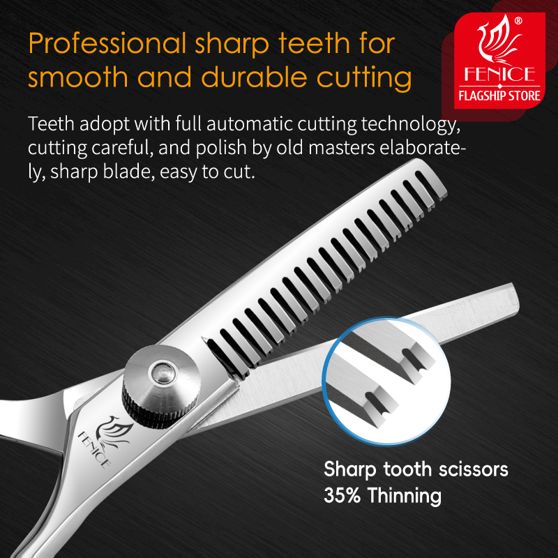 Fenice 4.75 Inch Safety Round Tip Pet Dog Cat Grooming Scissors Straight/Curved/Thinning Shears for Eyes/Face/Foot/Nose