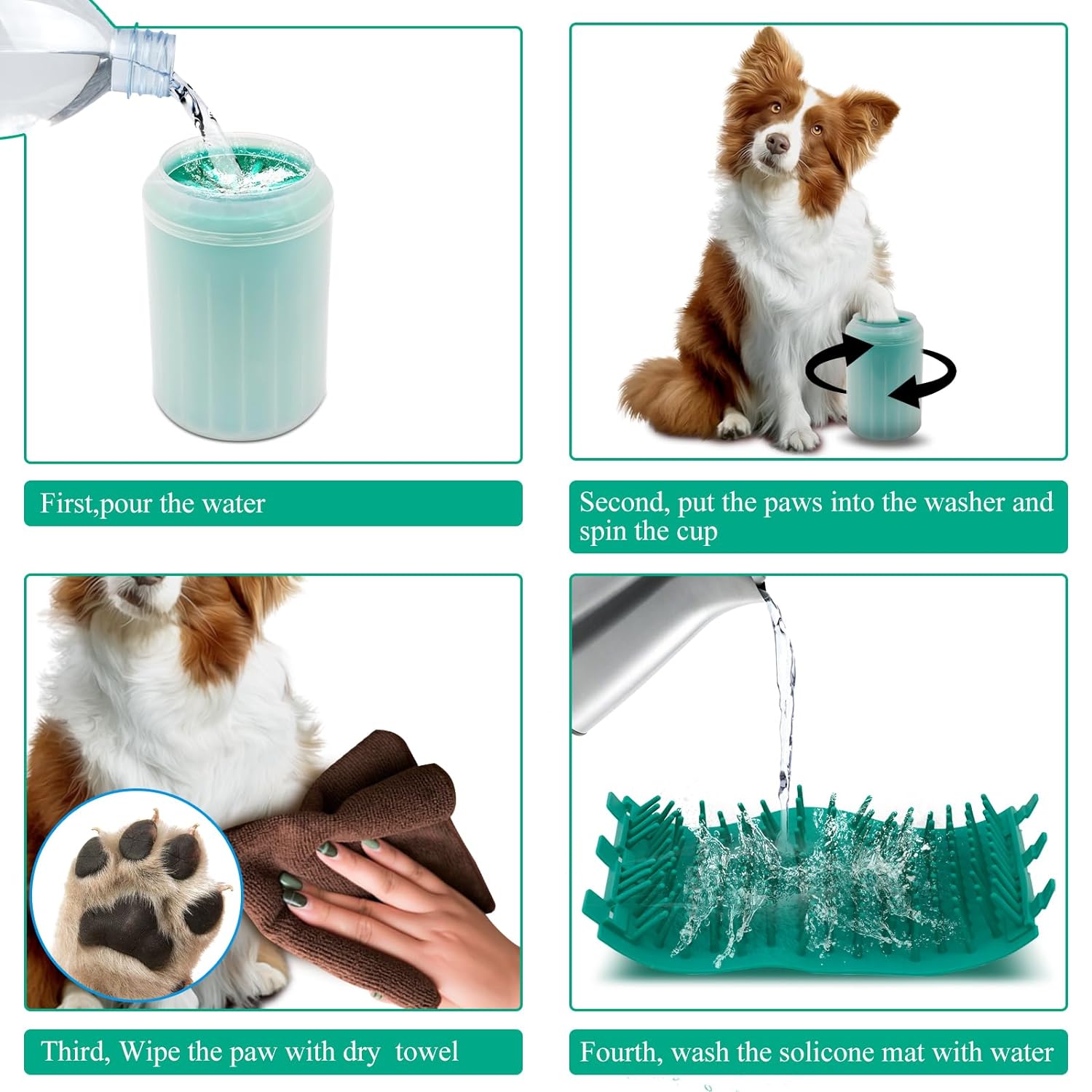 Pet Foot Wash Cup Soft Silicone Material Cat and Dog Foot Cleaner Portable Dog Foot Massage Pet Foot Bath Cleaning Supplies