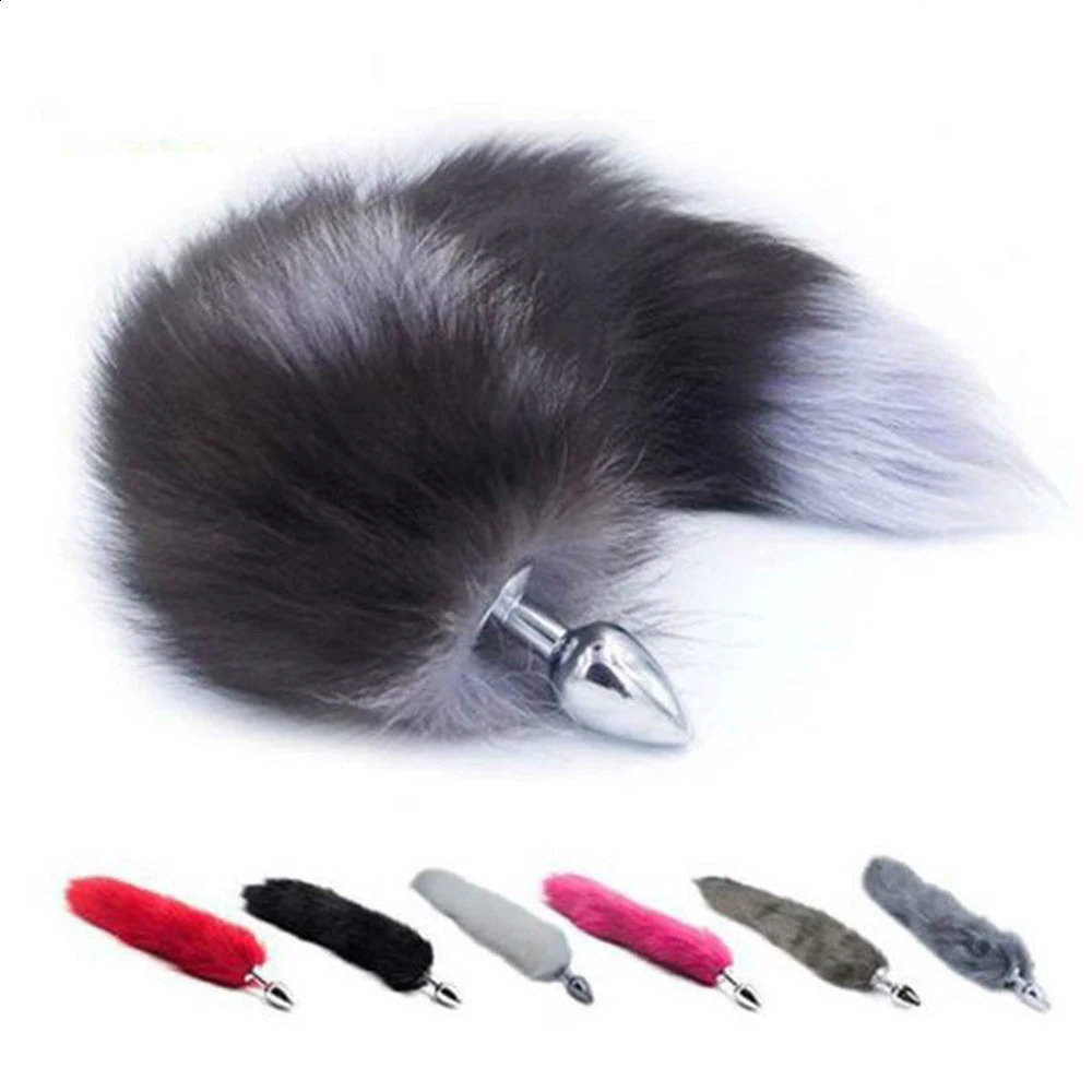 Sexy Fox Tail Anal Plug Anal Toys For Women Adult Sex Product Men Butt Plug Stainles Steel Anal Plug Cosplay Sex Toys For Couple 240914