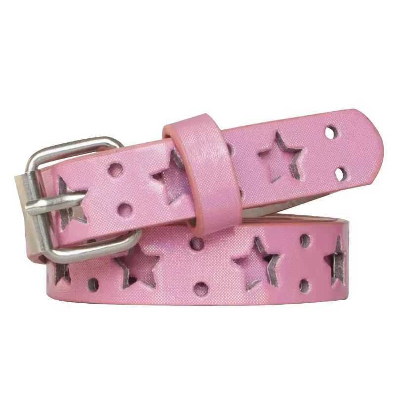 Punk Pink Color Waist Belts Women Jeans Buckle Adjustable Multicolor Waistband Heart Studded Belt Korean Fashion Y2k AccessoriesX240914