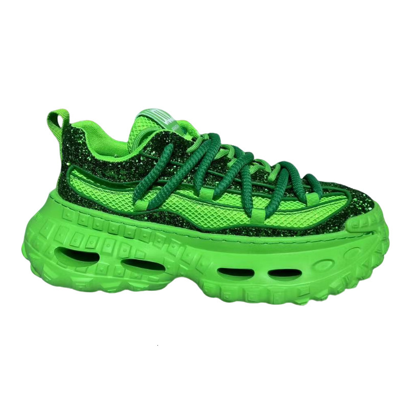 Ddmybear Shining Fashion Dad 2024 New Thick Sole Niche Versatile Casual Trend Height Increasing Sports Shoes Chinese Brand Shoes F914-179