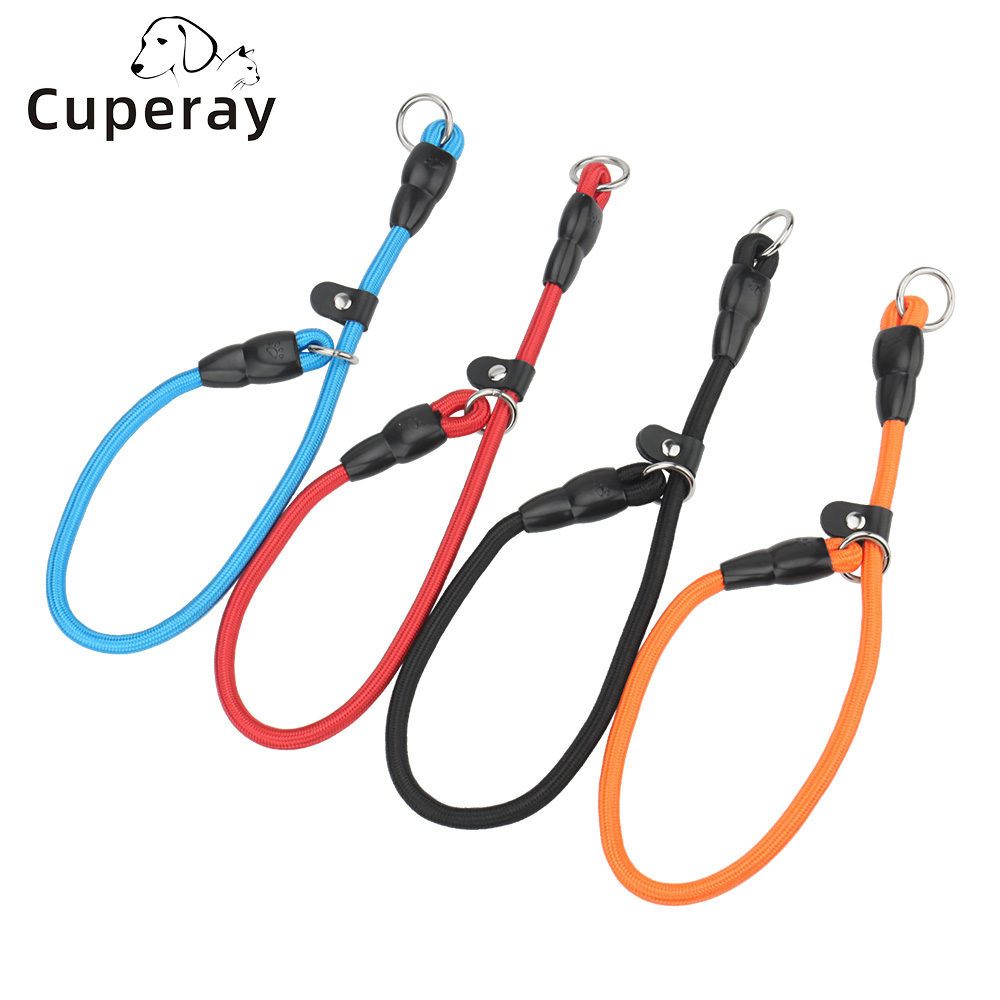 Dog Slip Collar,No Pull Choker Collar for Dogs,Slip Collars with Slidable Stopper,Martingale Collar for Small Medium Large Dogs