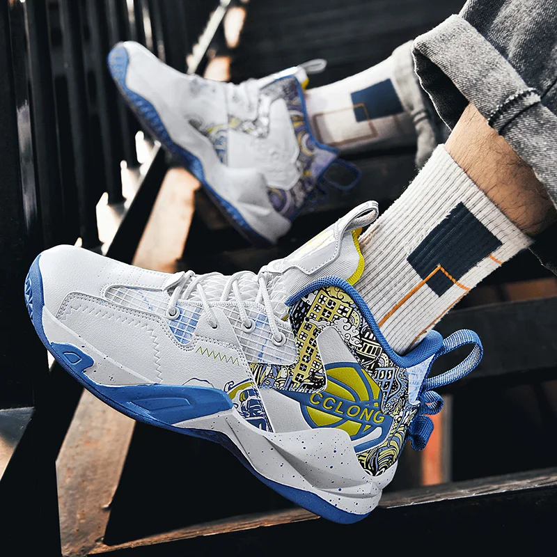 2024 New Big Size 45 Basketball Shoes Men Breathable Sports Shoes Training Athletic Basketball Sneakers Women