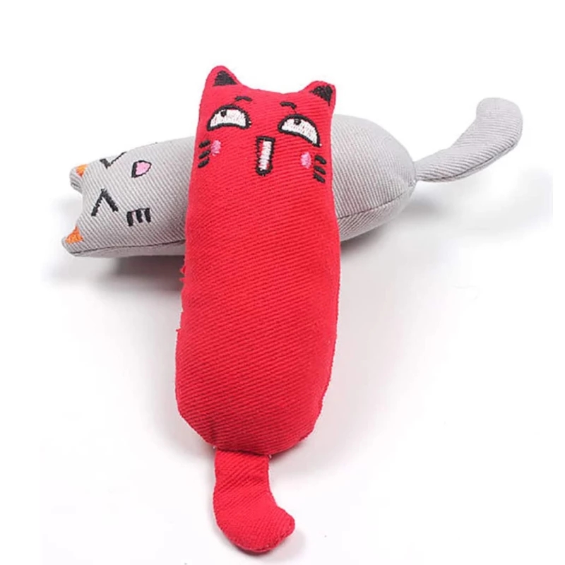 Teeth Grinding Catnip Toys Funny Interactive Plush Cat Toy Pet Kitten Chewing Vocal Toy Claws Thumb Bite Cat mint For Cats hot