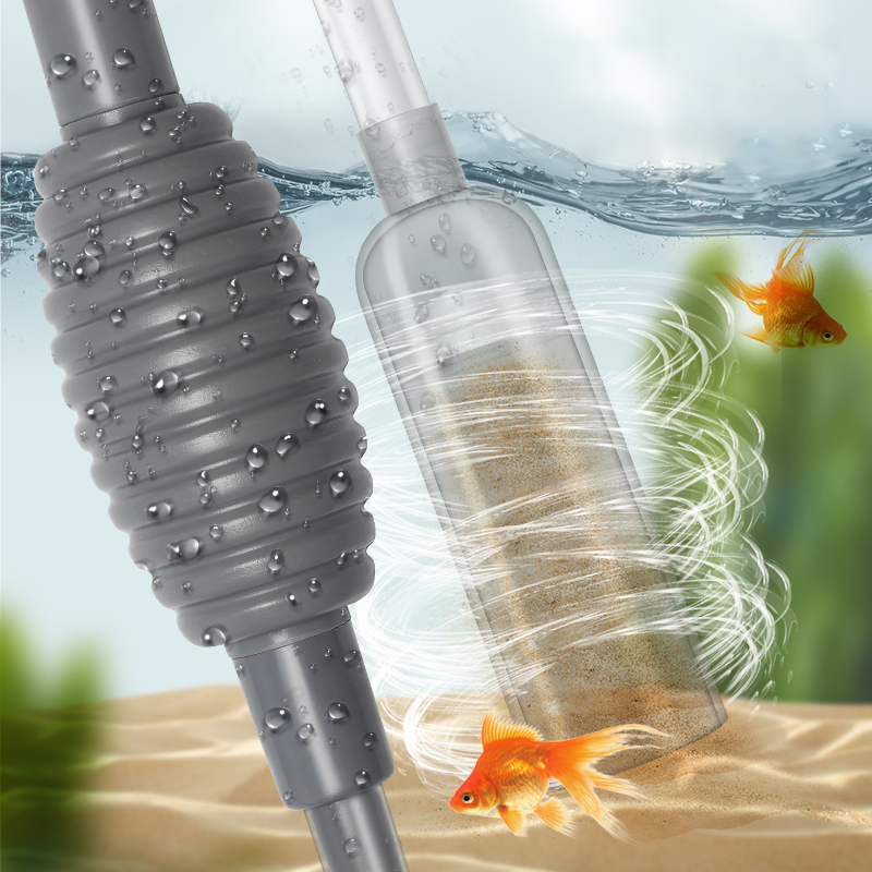 Aquarium Siphon Fish Tank Syphon Vacuum Gravel Water Filter Cleaner Water Change Large Siphon Pump Manual Cleaner 1.7m 2.6m