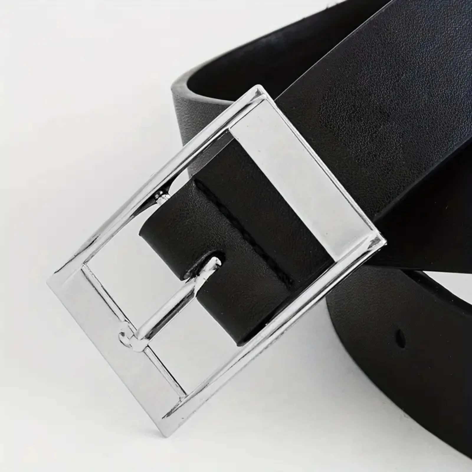 A belt for women and men simple and versatile student black needle buckle personalized decoration belt for womenX240914