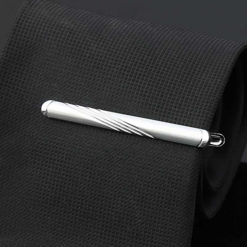 Cool Slash Geometry Classic Metal Tie Clip Mens Fashion Simple Gift Business Casual Everyday Versatile Suit Shirt AccessoriesX240914
