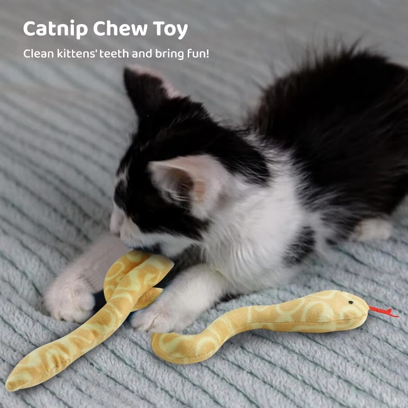 Cat Catnip Toy Interactive Toy Plush Cat Gluttonous Snake Bite-Resistant Molar Interactive Toy Gift For Cat Pet Accessories
