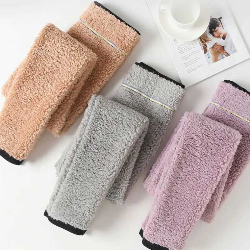 2024 New Winter Velvet Leggings Women Skinny Thick Warm Pants Elastic High Waist Casual Cold Lamb Wool Fleece Leggings T249X240914