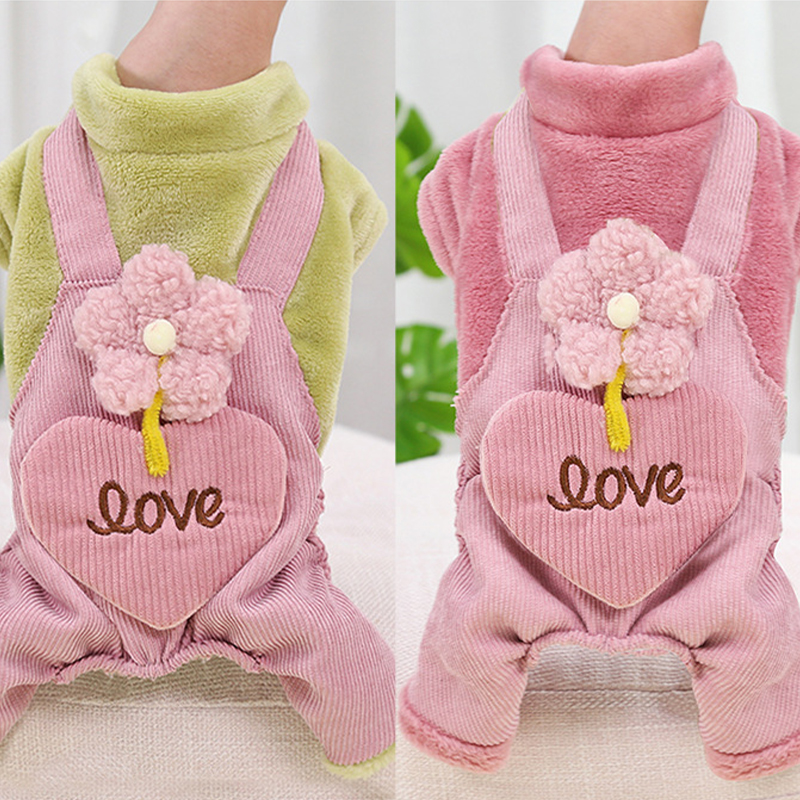 Flower Princess Pet Clothes for Small Dogs, Dog Jumpsuit, Cute Puppy, Cat Clothing, Sweet Pets, Chihuahua Apparel, Autumn Winter