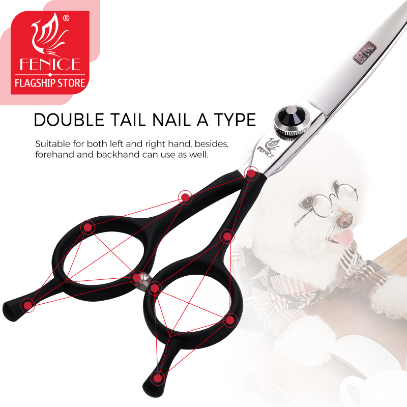 Fenice professional 5.5/7.0 inch pet grooming curved scissors for dog grooming scissors cutting shears makas tijeras