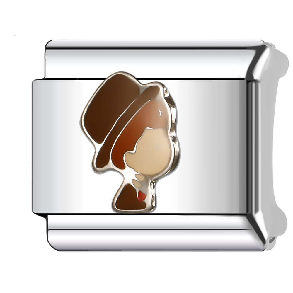 New Women's Gift Girl Bead Italian Charms Links Bangle Beads Fit 9mm Stainless Steel Bracelet Making DIY For Women Fashion Jewelry