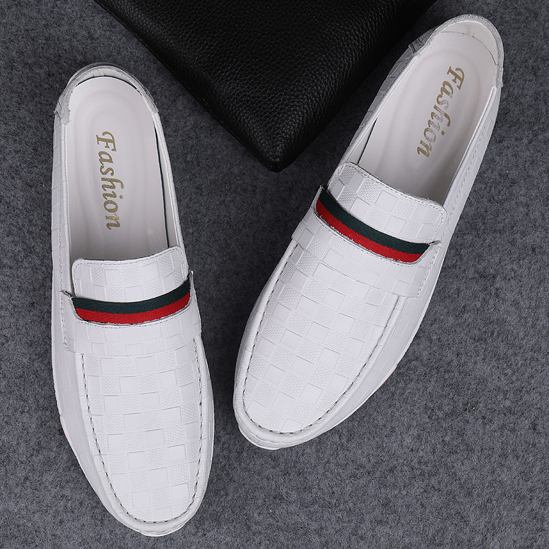 Dress Mens Designer Striped Genuine Leather 2023 Fashion Office Brand Men Loafers Driving Shoes Male Moccasin b491