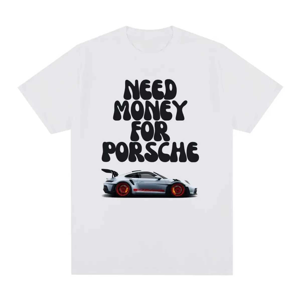 New Money Needed Retro Mens T-shirt Letter Funny Fashion Harajuku 100 Cotton Mens T-shirt New T-shirt Womens Top CL240913