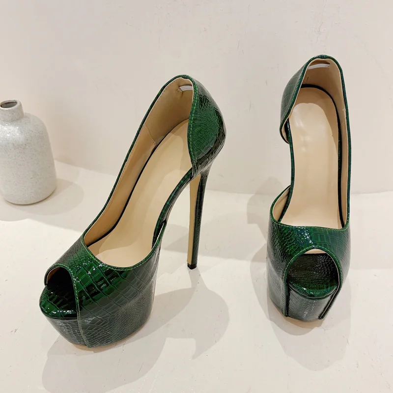 2025 new Eilyken Street Style Peep Toe Extreme Stiletto High Heels Women Pumps Sandals Sexy Nightclub Pole Dancing Ladies Shoes 5c36