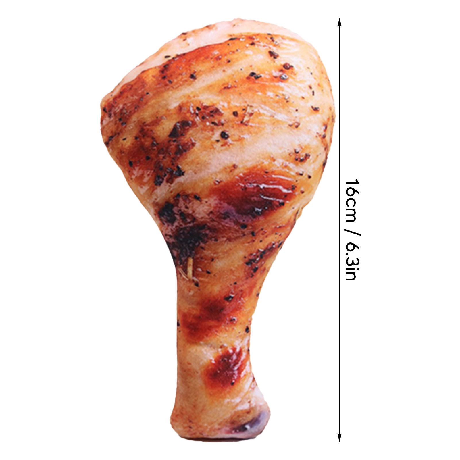 Plush Chew Toy for Puppy, Bite Resistant, Teeth Grinding, Lifelike 3D Chicken Leg Shape, Stuffed Pet