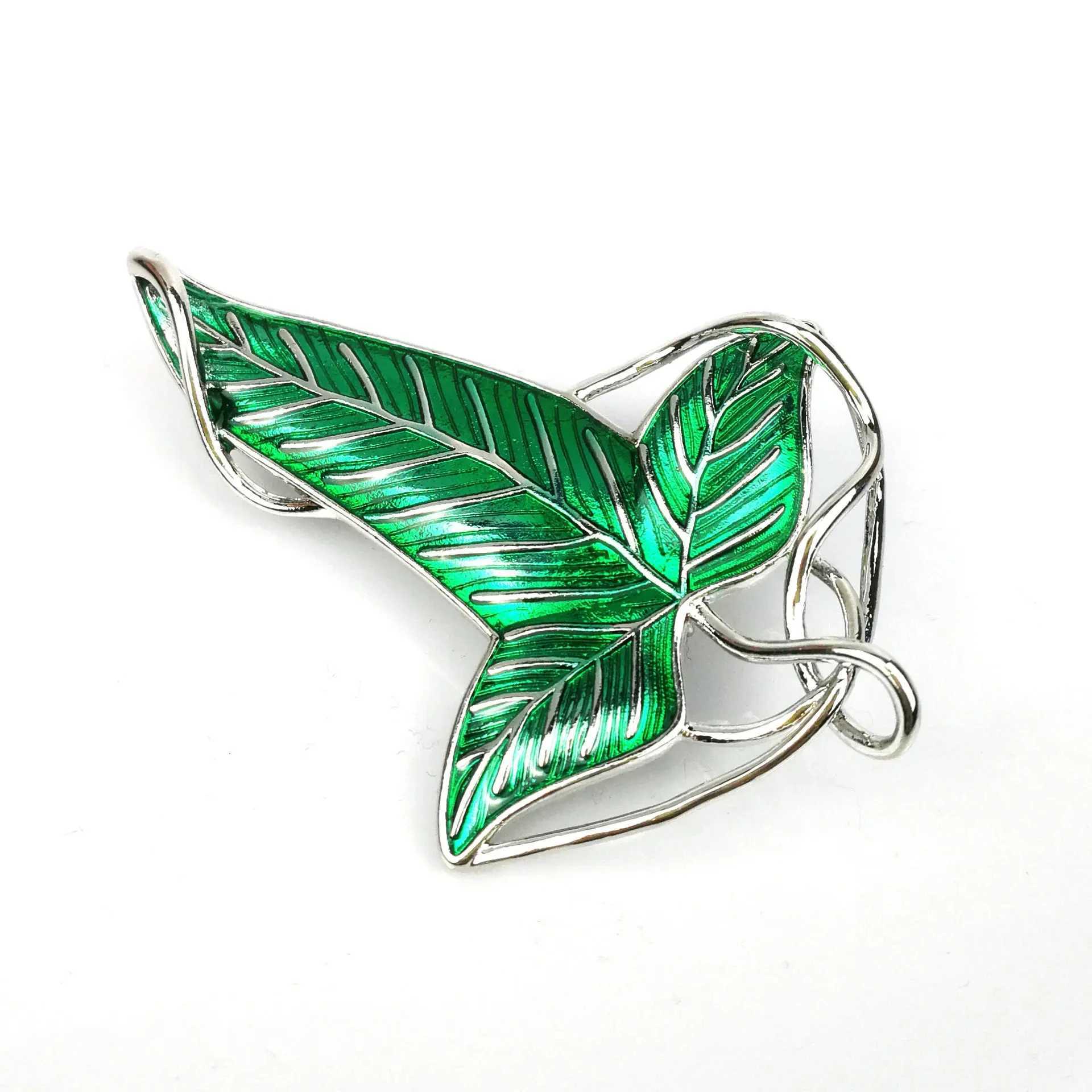 Film And Television Around The Lord Of The Rings Elf King Leaf Shape Alloy Brooch Personalized Creative Corsage PinX240914