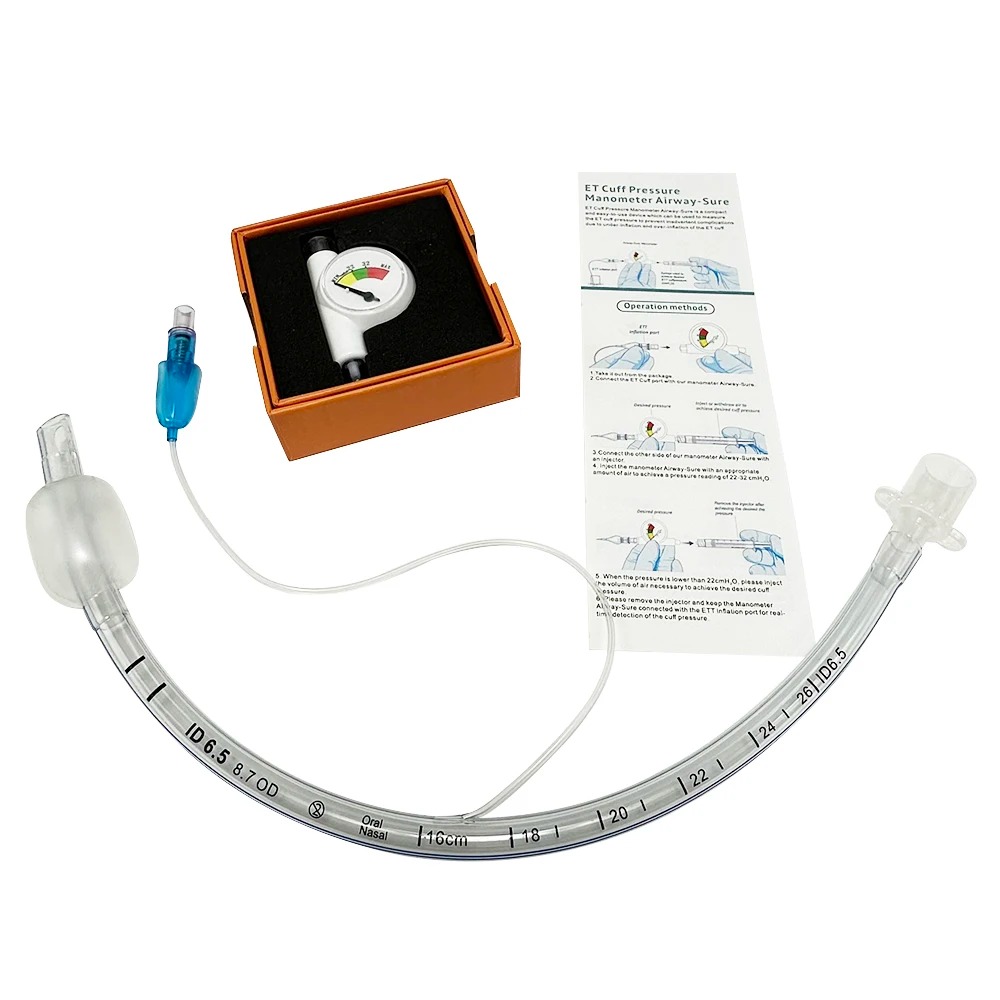 Green Endotracheal Intubation Balloon Pressure Gauge Saturation Detection Device Pet Animal Anesthesia Machine Accessories