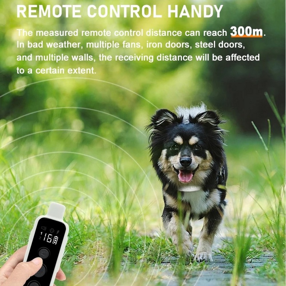 1000ft Remote Electric Dog Training Collar IPX7 Waterproof Swimming Rechargeable Beep Vibration Shock Training Collar