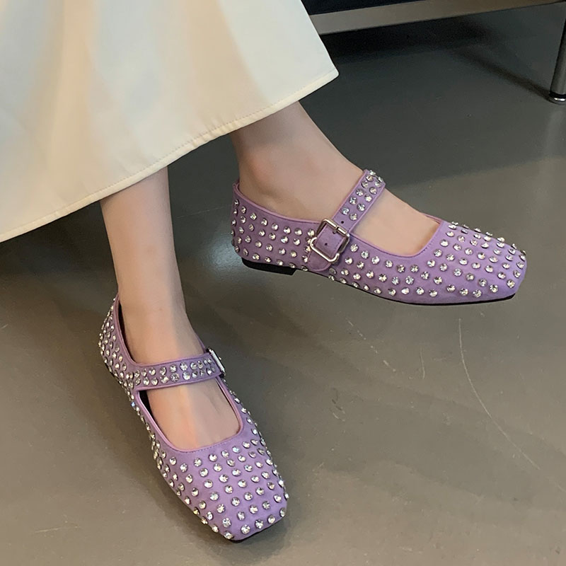 Footwear Purple New Fashion Bg Women Flats Mary Janes Rhies Female Soft Designer Shallow Ladies Flat Lolita Shoes 8101 ce2c a330