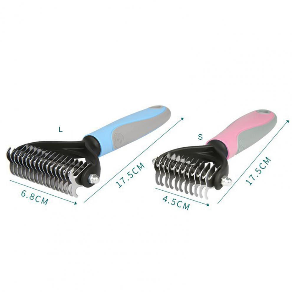 Hair Cleaning Brush Practical Cat Dog Hair Removal Comb Pet Groomer Stainless Steel Pet Hair Removal Comb