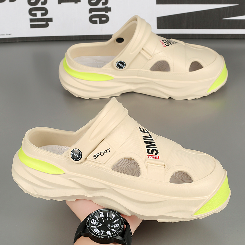 2024 New Men Outdoor Sandals Slippers Beach Comfortable Thick Soft Sole Clogs Casual Shoes Garden Shoes Mens Beach Sandals 45 46