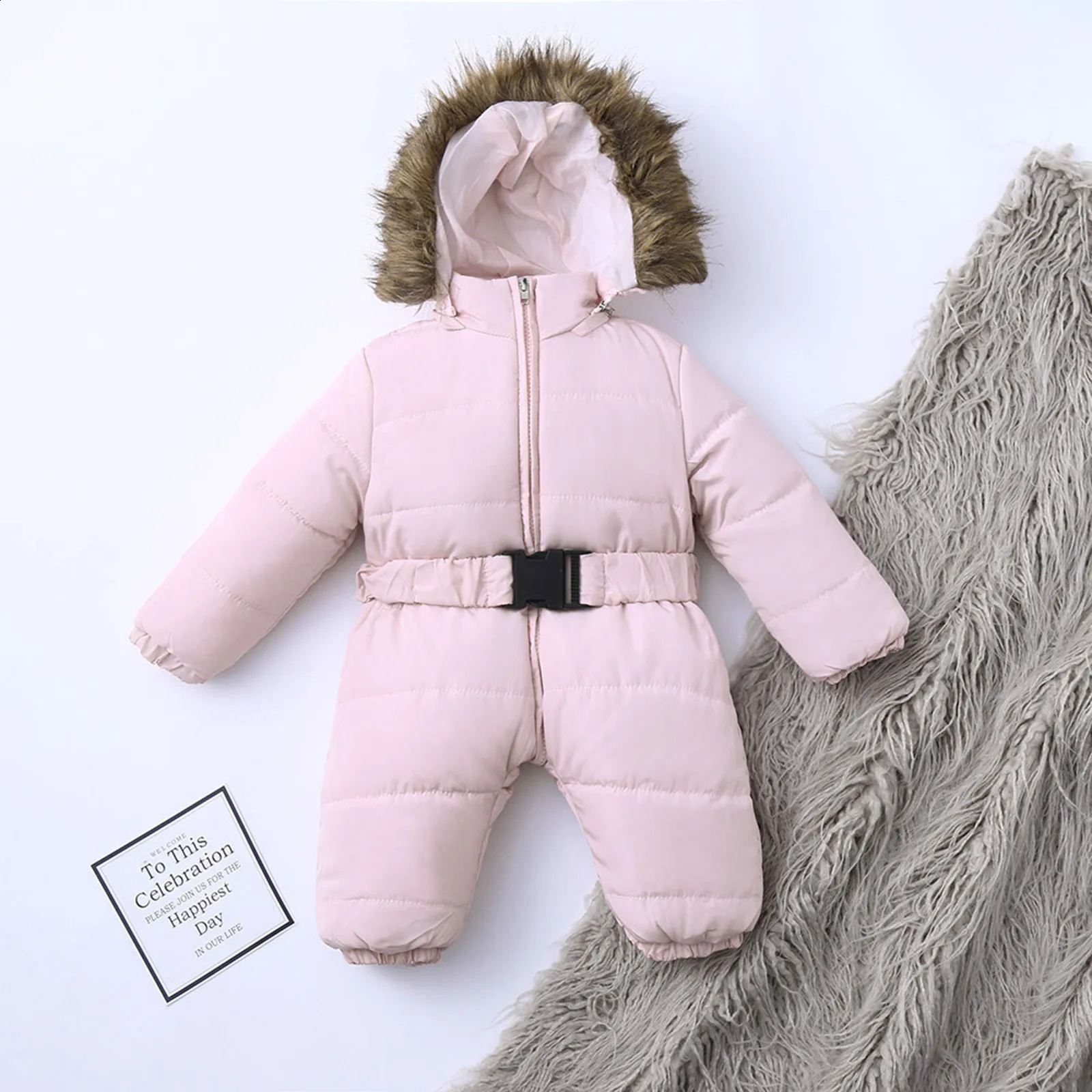 Baby Snowsuit Infant born Clothes Kids Winter Jumpsuit For Boys Girls Romper Overalls Children Warm Rompers 240905