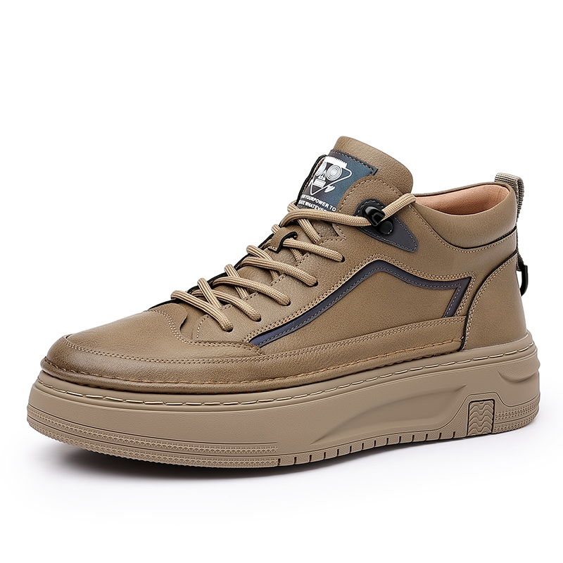 Winter Hot Selling Men's Genuine Leather Casual Shoes Fashionable Height Increasing Shoes Versatile Men's Outdoor Oxford Shoes