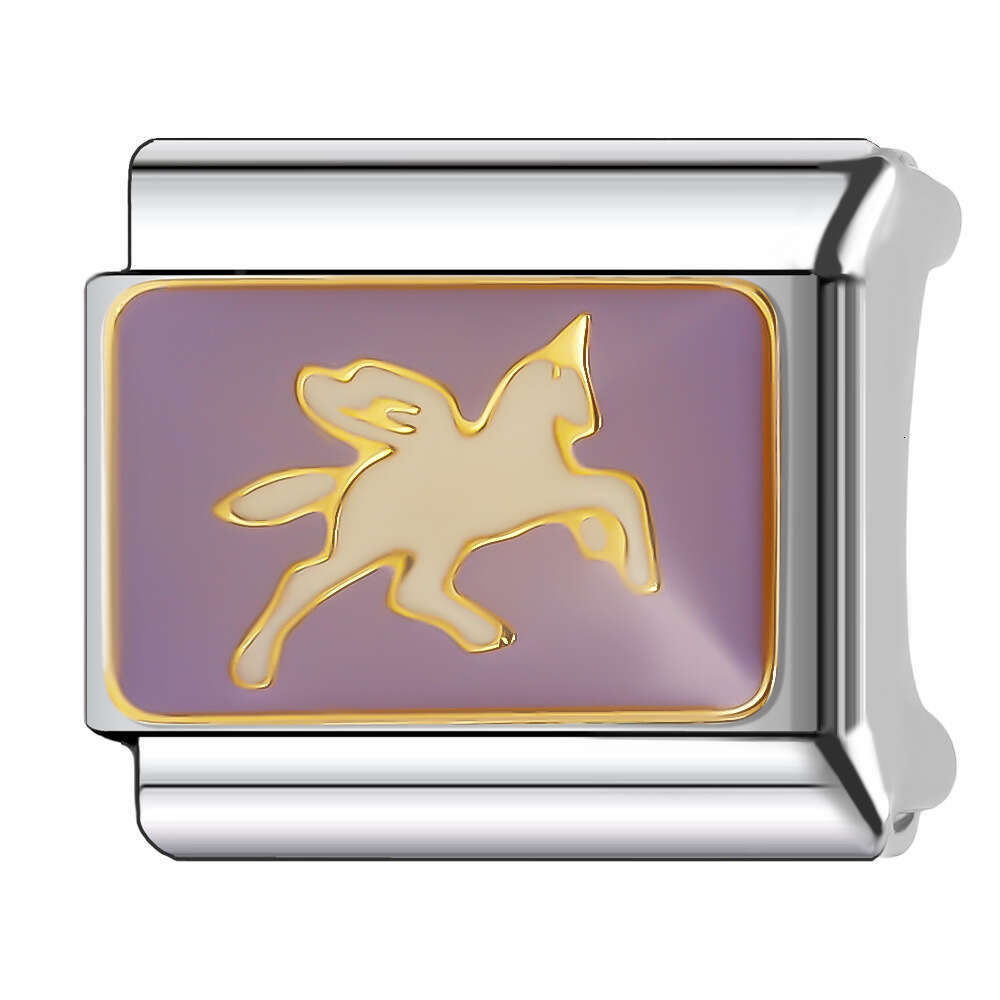 New Women's Gift Smile like a flower Bead Italian Charms Links Bangle Beads Fit 9mm Stainless Steel Bracelet Making DIY For Women Fashion Jewelry