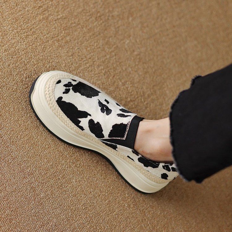 Round Toe Super Flat Bottomed High Platform Autumn Fashion Women's Lightweight Shoes Casual 2023