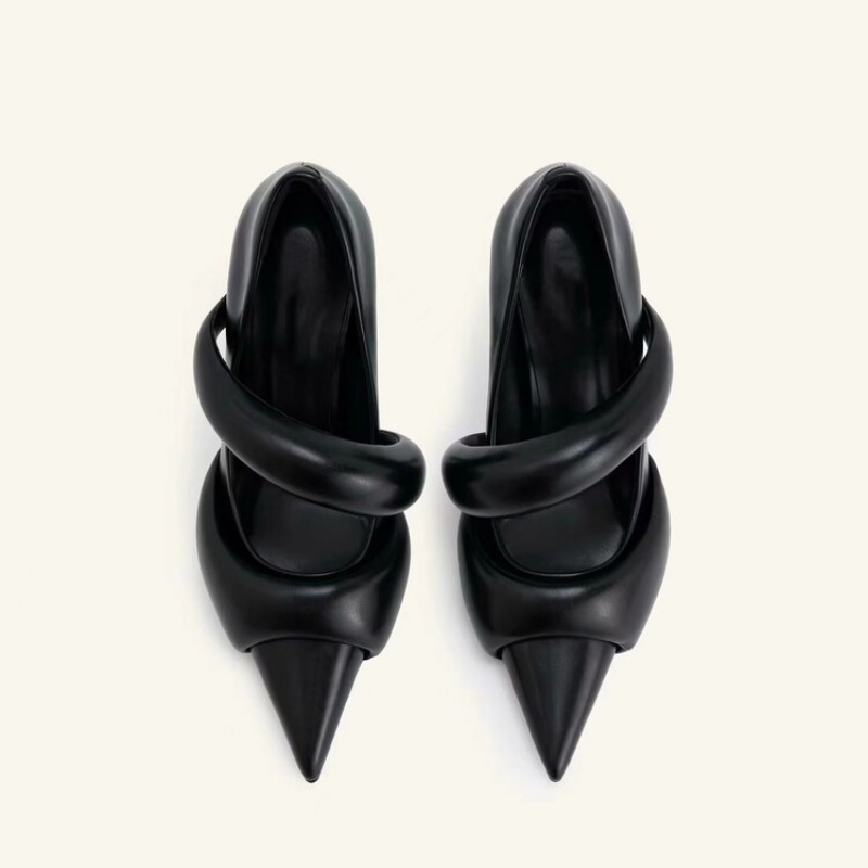 Brand Cat Heel Pointed Fashion Show Style High-heeled Shoes Spring Autumn Women Sexy Gathering Party Commuting Nude Shoes 34-43