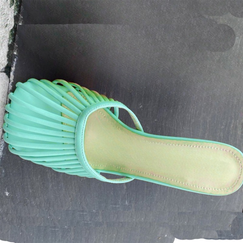 Slim Roman Strap High Heels Fashion Women's Slippers 2024 Summer New Girl Candy Colored European American Runway Show Sandals 9b5c d72