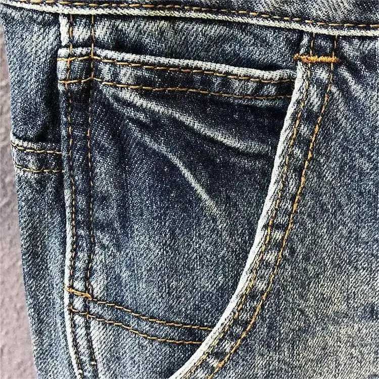 Korean Luxury Clothing 2024 Summer Cowboy Casual Denim Knee Length Shorts Men Washed Designer Boyfriend Short Jeans TrousersX240914