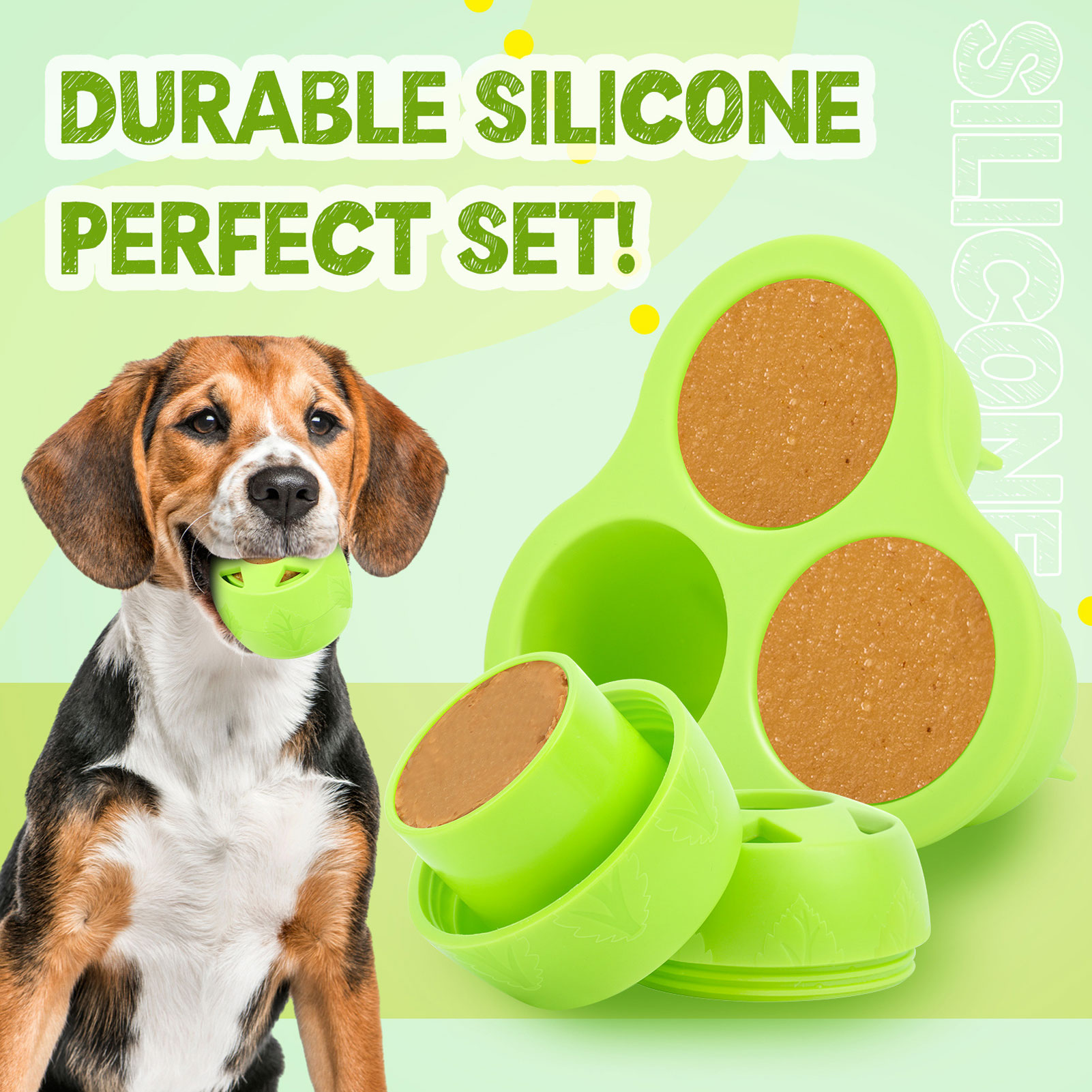 Pet Leaky Food Ball, Multipurpose Fun, Teeth Grinding, Bite Resistance, Rubber Interactive Dog Toy for Dogs, Pets